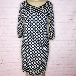 Boden geo print sweater dress